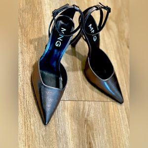 Mango metallic heels